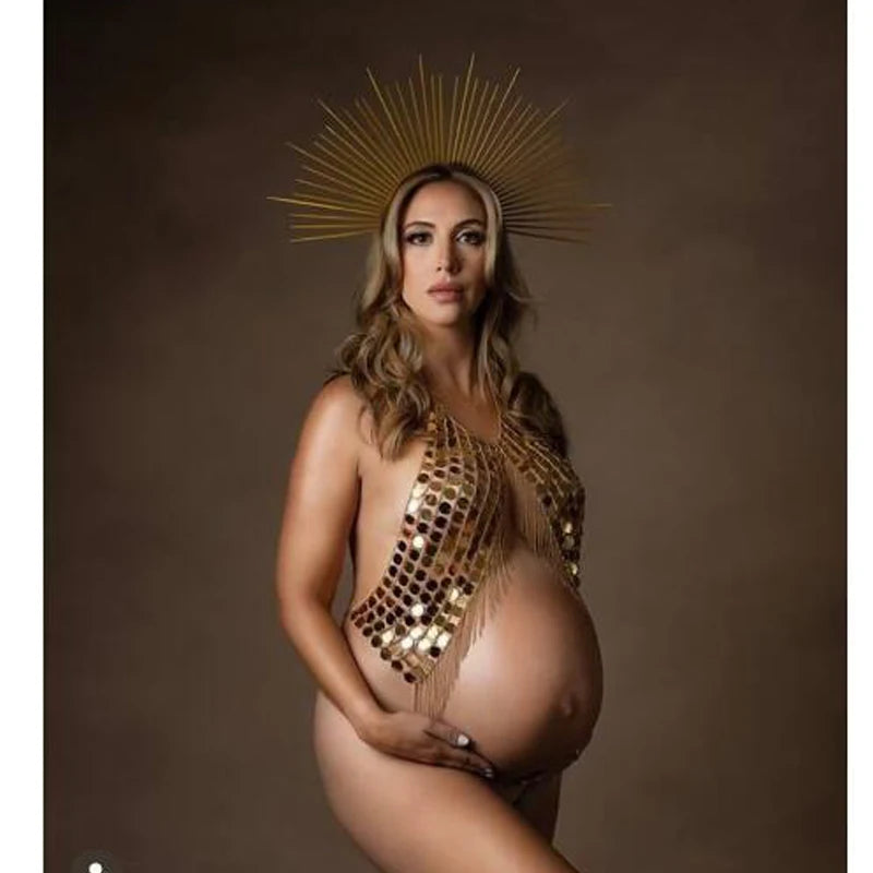Maternity/Boudoir Body Jewelry Pregnancy Dresses for Photo Shoot Pregnancy Vest T-shirt Sexy Llingeries