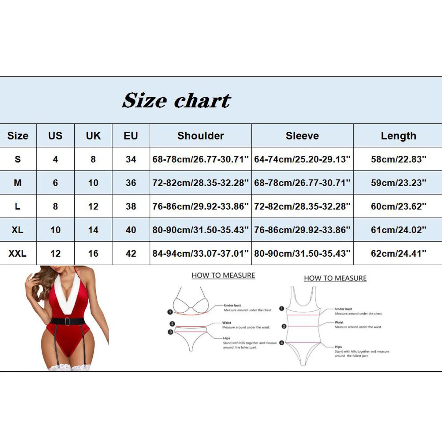 Christmas Lingerie For Women Sexy Bodycon Christmas Home Wear Pajamas Santa Lingerie Red Teddy Bodysuit Santa With Belt And Hat