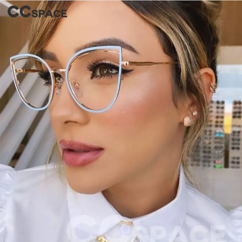 Cat Eye Anti-blue Light Plastic Titanium Glasses Frames Ultralight Men Women Optical Fashion Computer Glasses